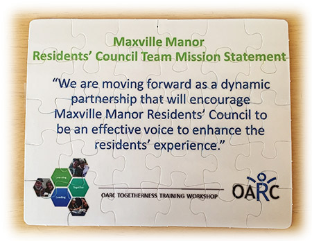 Residents' Council Team Mission Statement